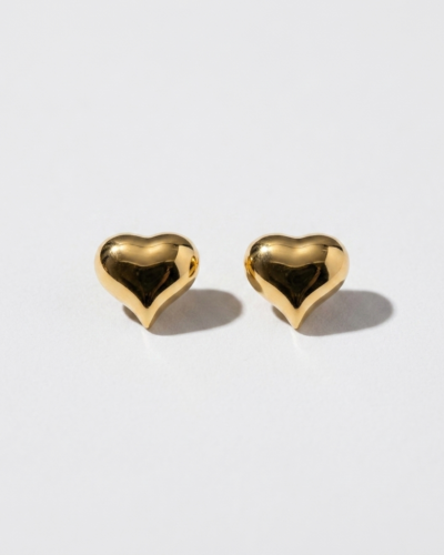 Heart shaped stud earrings